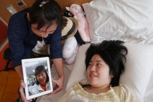 テレビ電話で・・・元気でたのしんでるよ～